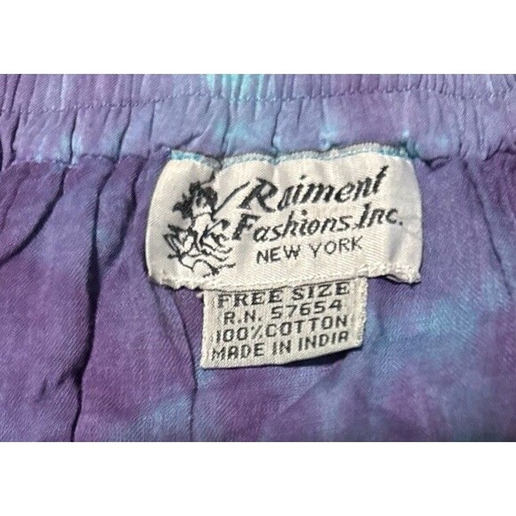 Vintage Raiment Fashions Skirt Free Size Tie Dye Boho India Cotton 80s 90s - Picture 3 of 3